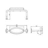 Mecca Care Dda Nero Toilet Backrest - Chrome