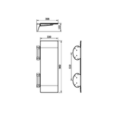 Mecca Care Shower Seat Nero 960X330mm - Brushed Nickel
