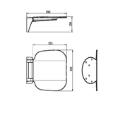 Mecca Care Shower Seat Nero 400X330mm - Matt Black