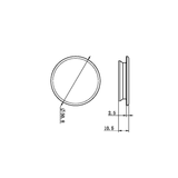 Mecca Care 32mm Nero Grab Rail Cap - Brushed Nickel