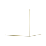 Nero Mecca Care Curtain Rail 1200X1200Mm 90 Degree - Brushed Gold