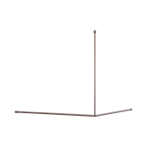 Nero Mecca Care Curtain Rail 1200X1200Mm 90 Degree - Brushed Bronze