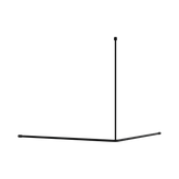 Nero Mecca Care Curtain Rail 1200X1200Mm 90 Degree - Matte Black