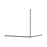 Nero Mecca Care Curtain Rail 1200X1200Mm 90 Degree - Matte Black