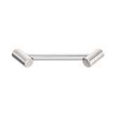 Mecca Care 25mm Footrest Corner Nero Grab Rail 215mm - Brushed Nickel