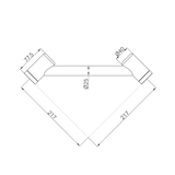 Mecca Care 25mm Footrest Corner Nero Grab Rail 215mm - Brushed Bronze