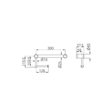 Nero Mecca Care 25Mm Toilet Roll Rail 300Mm - Gunmetal