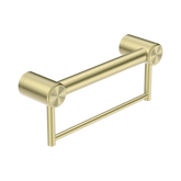 Mecca Care 32mm Grab Rail With Nero Towel Holder 300mm - Brushed Gold