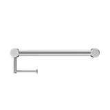 Mecca Care 32mm Nero Grab Rail With Nero Toilet Roll Holder 450mm - Chrome