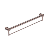 Mecca Care 32mm Grab Rail With Nero Towel Holder 900mm - Brushed Bronze