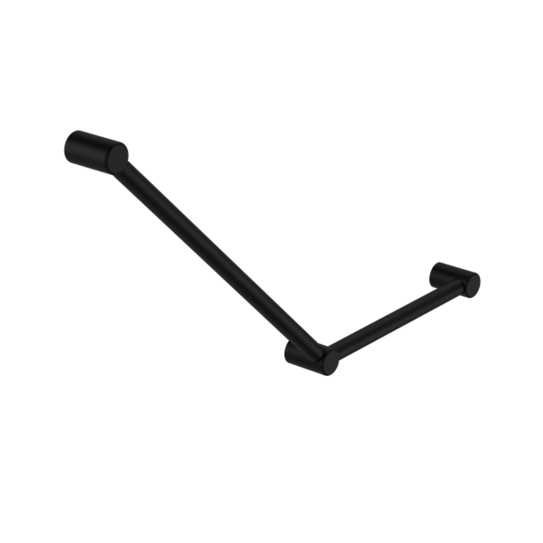 Nero Mecca Care 32mm Ambulant Toilet Grab Rail 45 Degree 750X450mm - Matte Black