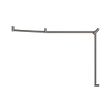 Mecca Care 32mm Dda Nero Toilet Nero Grab Rail Set 45 Degree 750X965X1025mm - Brushed Nickel