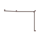 Mecca Care 32mm Dda Nero Toilet Nero Grab Rail Set 45 Degree 750X965X1025mm - Brushed Bronze