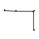 Mecca Care 32mm Dda Nero Toilet Nero Grab Rail Set 45 Degree 750X965X1025mm - Matt Black