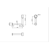 Mecca Care Add On Nero Toilet Roll Holder - Brushed Nickel