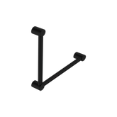 Mecca Care 32mm Ambulant Nero Toilet Nero Grab Rail 90 Degree 450X450mm - Matt Black