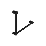 Mecca Care 32mm Ambulant Nero Toilet Nero Grab Rail 90 Degree 450X450mm - Matt Black