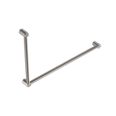 Mecca Care 32mm Dda Nero Grab Rail Set 90 Degree 600X1000mm - Brushed Nickel