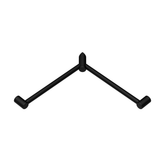 Mecca Care 32mm Wrap Around Corner Nero Grab Rail 600X600mm - Matt Black