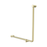 Nero Mecca Care 32mm 90 Degree Accessible Toilet Grab Rail 750mm - Brushed Gold