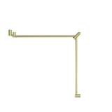Mecca Care 32mm Dda Nero Toilet Nero Grab Rail Set 90 Degree 600X1065X1025mm - Brushed Gold