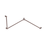 Mecca Care 32mm Dda Nero Toilet Nero Grab Rail Set 90 Degree 600X1065X1025mm - Brushed Bronze