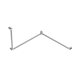 Mecca Care 32mm Dda Nero Toilet Nero Grab Rail Set 90 Degree 600X1065X1025mm - Chrome