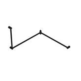 Mecca Care 32mm Dda Nero Toilet Nero Grab Rail Set 90 Degree 600X1065X1025mm - Matt Black