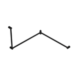 Mecca Care 32mm Dda Nero Toilet Nero Grab Rail Set 90 Degree 600X1065X1025mm - Matt Black