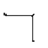 Mecca Care 32mm Dda Nero Toilet Nero Grab Rail Set 90 Degree 600X1065X1025mm - Matt Black