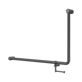 Nero Mecca Care 32mm Dda 90 Deg. Grab Rail 600mm C/W Toilet Roll Holder - Gunmetal