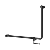 Nero Mecca Care 32mm Dda 90 Deg. Grab Rail 600mm C/W Toilet Roll Holder - Matte Black