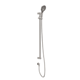 Nero Mecca Care 25Mm Grab Rail And Adjustable Shower Rail Set 900Mm - Brushed Nickel