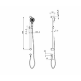 Nero Mecca Care 32Mm Grab Rail And Adjustable Shower Rail Set 900Mm - Matte Black