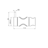 Nero Slider For Mecca Care 32Mm Grab Rail Shower Rail Set - Chrome