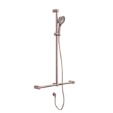 Nero Mecca Care 32Mm T Bar Grab Rail And Adjustable Shower Set 1100X750Mm - Brushed Bronze