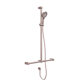 Nero Mecca Care 32Mm T Bar Grab Rail And Adjustable Shower Set 1100X750Mm - Brushed Bronze