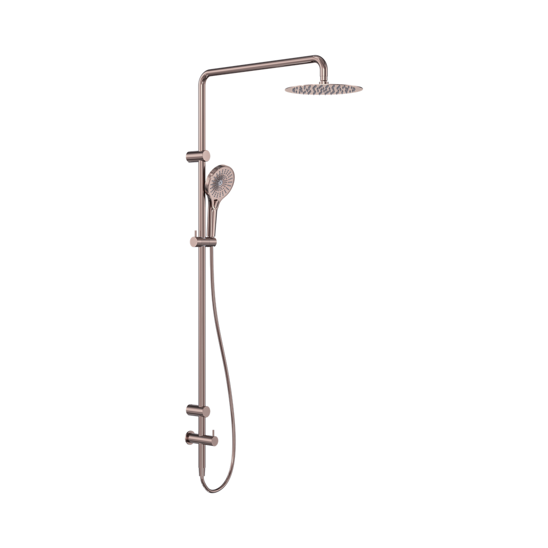 Nero Mecca Care 25mm Grab Rail 900mm Twin Shower Set - Brushed Bronze