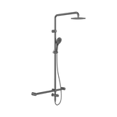 Nero Mecca Care 32mm T Bar Grab Rail 1100mm Twin Shower Set - Gunmetal