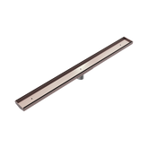 Nero Tile Insert V Channel 900X82Mm Floor Grate 50Mm Outlet - Brushed Bronze