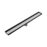 Nero Tile Insert V Channel 800X106Mm Floor Grate 80Mm Outlet - Gunmetal
