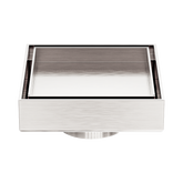 Nero 100Mm Square Tile Insert Floor Waste 50Mm Outlet - Brushed Nickel Nrfw006Bn