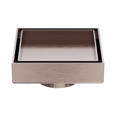 Nero 100Mm Square Tile Insert Floor Waste 50Mm Outlet - Brushed Bronze