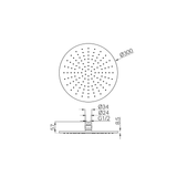 Nero 300Mm Round Shower Head - Graphite