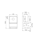 Nero OverPanel Glass To Glass Fitting 10Mm Glass - Gunmetal