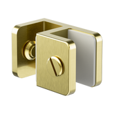 Nero OverPanel Glass To Glass Fitting 10Mm Glass - Brushed Gold