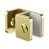 Nero OverPanel Glass To Glass Fitting 10Mm Glass - Brushed Gold