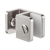 Nero OverPanel Glass To Glass Fitting 10Mm Glass - Brushed Nickel