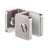 Nero OverPanel Glass To Glass Fitting 10Mm Glass - Brushed Nickel