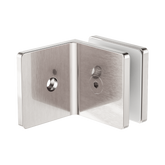 Nero 90 Degree Glass To Wall Bracket 10Mm Glass - Brushed Nickel